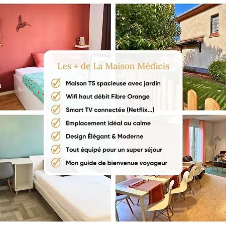 Appartement Maison Médicis - T5 Spacieuse Et Calme En - Emplacement Idéal